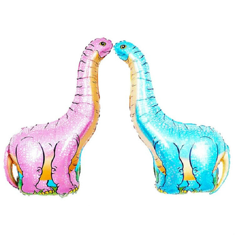2 PCS Dinosaur Modeling Aluminum Foil Balloon Children Birthday Decoration Party Supplies Toy, Size:Large, Style:Red Tyrannosaurus