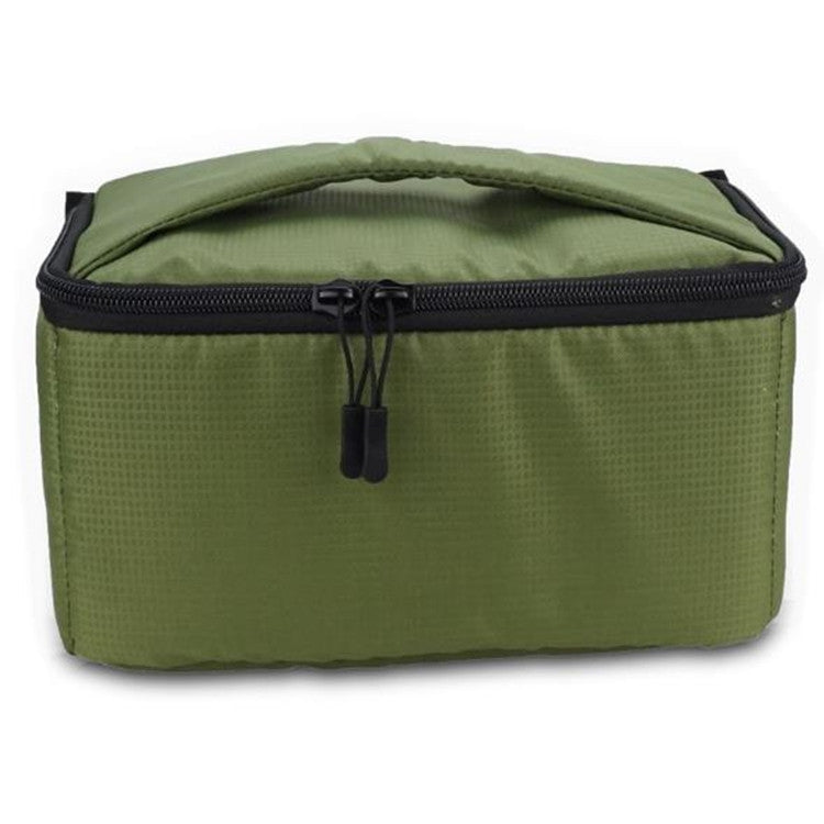 Water-resistant DSLR Padded insert Case Water-resistant Zipper Removable Partition Camera Bags(Army Green)