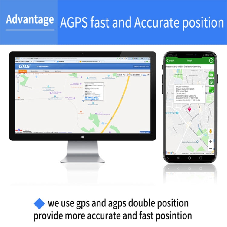TK203 3G GPS / GPRS / GSM Personal / Goods / Pet / Bag Locator Pet Collar Real-time Tracking Device