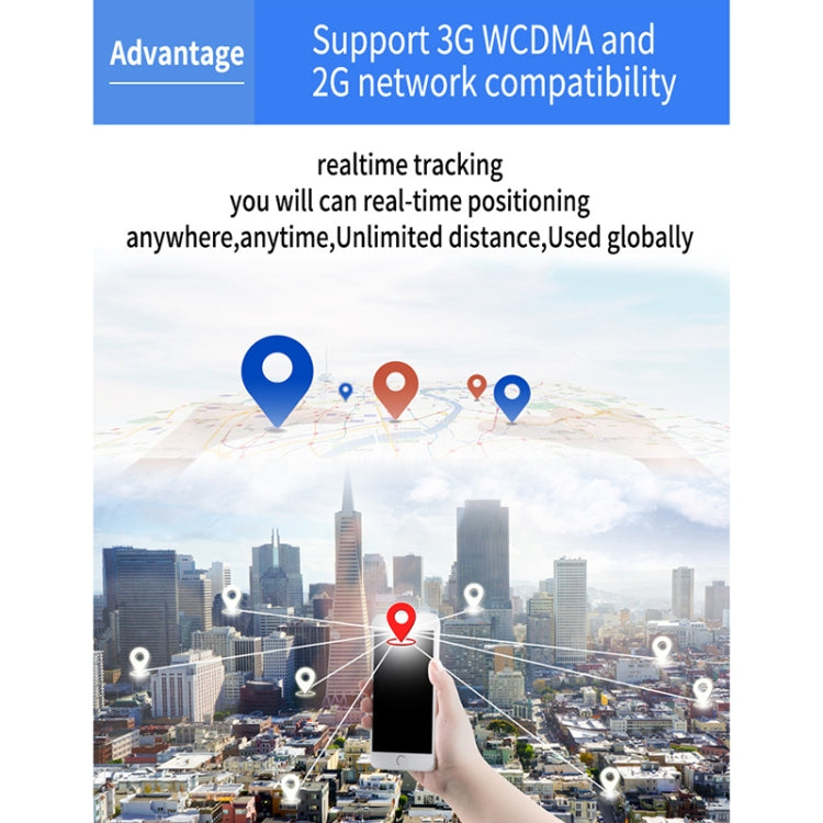TK203 3G GPS / GPRS / GSM Personal / Goods / Pet / Bag Locator Pet Collar Real-time Tracking Device