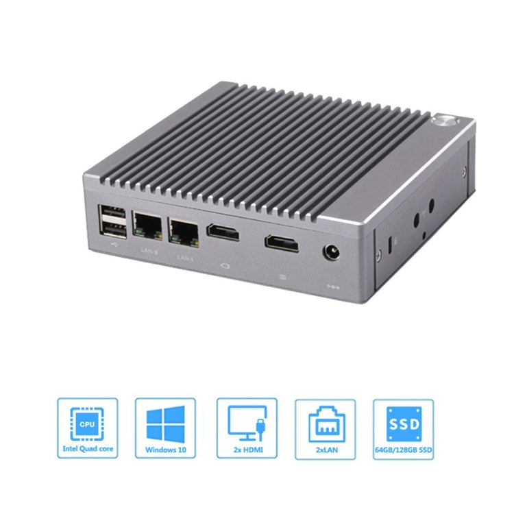 K660S Windows and Linux System Mini PC, Intel Celeron Processor N2840 Quad-Core 1.83- 2.25GHz, 8GB RAM + 128GB SSD, AU Plug