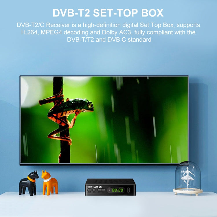 T15-T2 1080P Full HD DVB-TC/C Receiver Set-Top Box, EU Plug - DVB-T & Analog Solutions by PMC Jewellery | Online Shopping South Africa | PMC Jewellery | Buy Now Pay Later Mobicred
