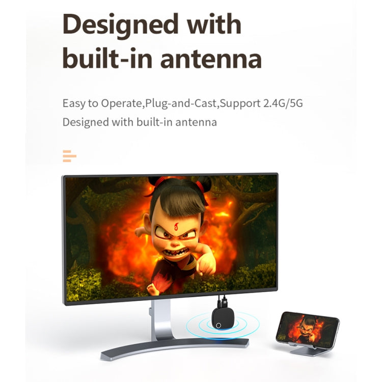 G54 TV Stick 4K HDR Wireless Display Receiver WiFi Dongle (Black)