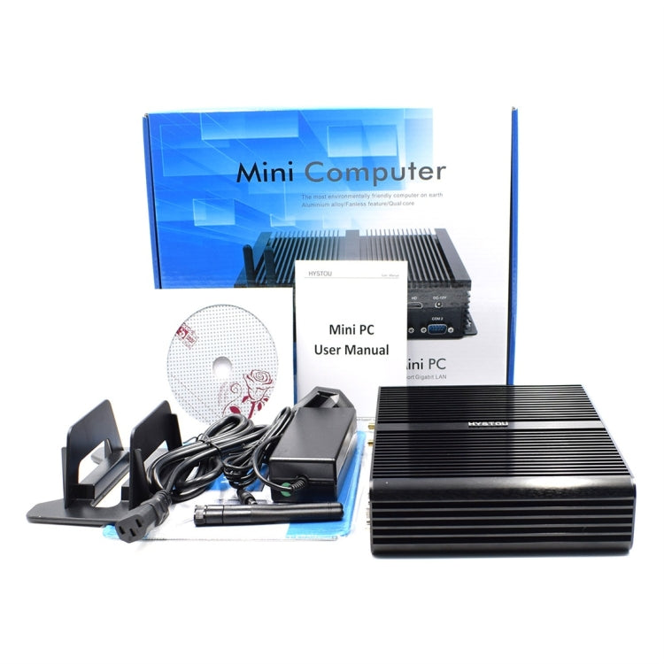 HYSTOU P05B-I7-5500U-2C Fanless Mini PC Intel Core i7 5500u Processor Quad Core up to 2.4GHz, RAM: 8G, ROM: 256G, Support Win 7 / 8 / 10 / Linux(Black) - free shipping - PMC Jewellery - Order now!