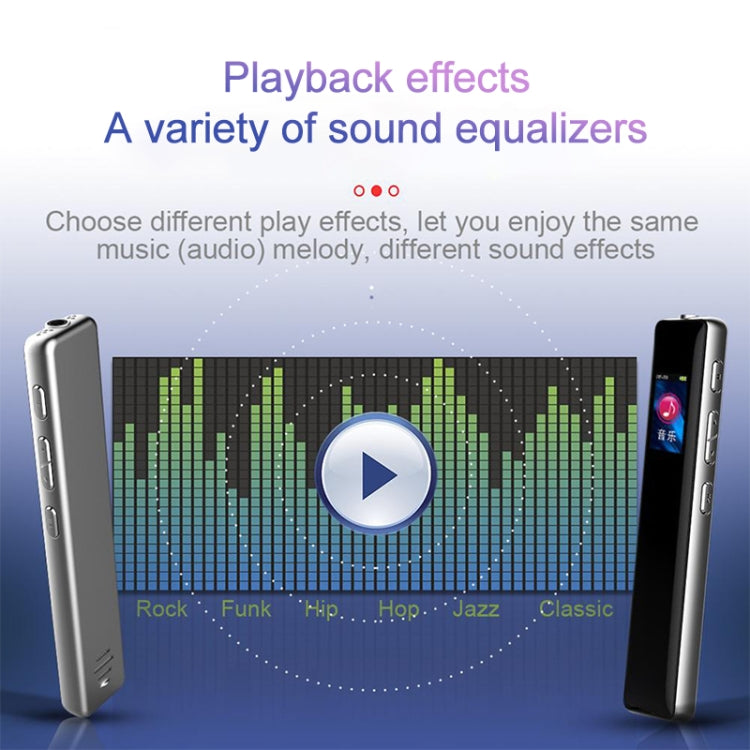 Q33 External Play MP3 Voice Control High Definition Noise Reduction Recording Pen, 32G, Support Password Protection & One-touch Recording