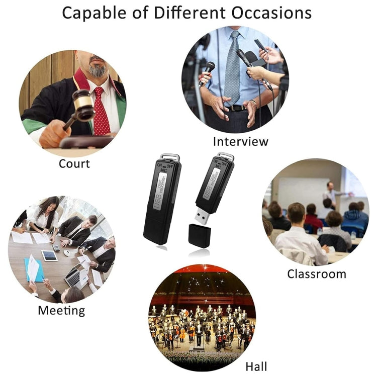 SK868 16GB Rechargeable Portable U-Disk Voice Recorder - U-Disk Recorder by PMC TechLife | Online Shopping South Africa | PMC TechLife | Buy Now Pay Later Mobicred