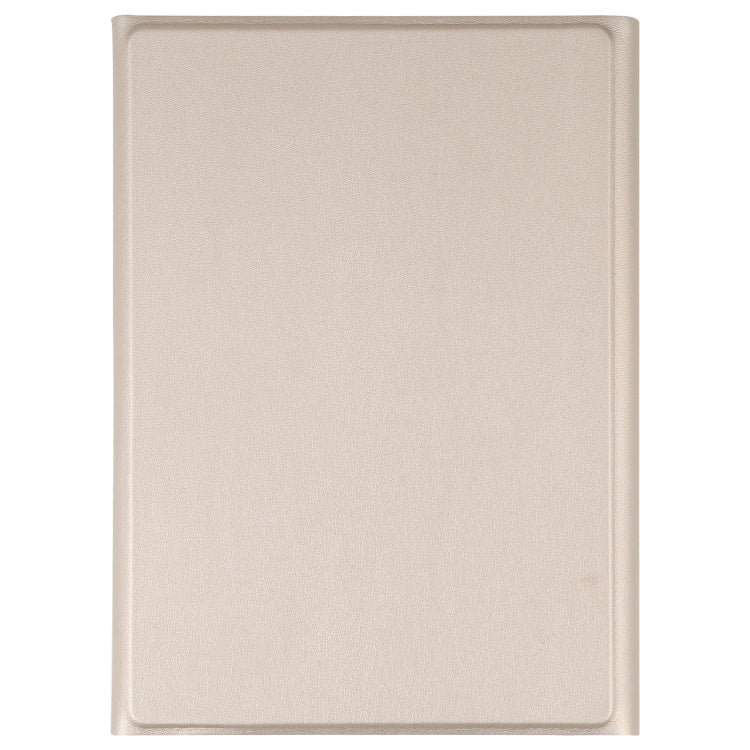 A06 Detachable Lambskin Texture Ultra-thin TPU Bluetooth Keyboard Leather Tablet Case with Stand For iPad mini 6 (Gold)