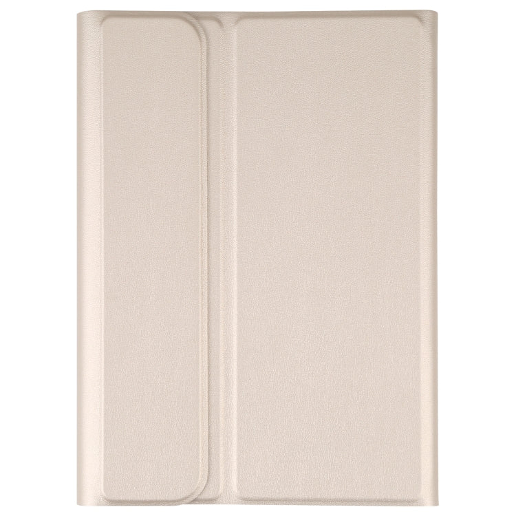A06 Detachable Lambskin Texture Ultra-thin TPU Bluetooth Keyboard Leather Tablet Case with Stand For iPad mini 6 (Gold)