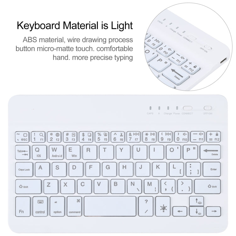 A06 Detachable Lambskin Texture Ultra-thin TPU Bluetooth Keyboard Leather Tablet Case with Stand For iPad mini 6 (Gold)