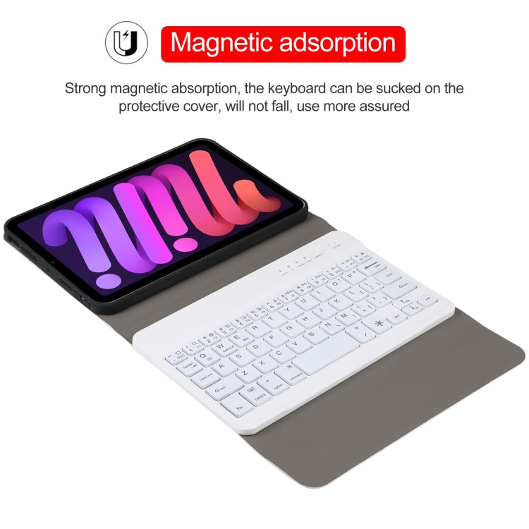 A06S Detachable Lambskin Texture Ultra-thin TPU Backlight Bluetooth Keyboard Leather Tablet Case with Stand For iPad mini 6 (Gold) - For iPad mini by PMC TechLife | Online Shopping South Africa | PMC TechLife
