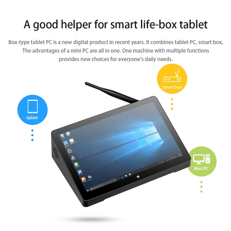 PiPo H10PRO All-in-One Mini PC, 10.1 inch, 8GB+128GB, Windows 10 Intel Celeron J4125 Quad Core up to 2.7GHz, Support WiFi & BT & TF Card & HDMI & RJ45, US Plug(Black) - free shipping - PMC Jewellery - Order now!