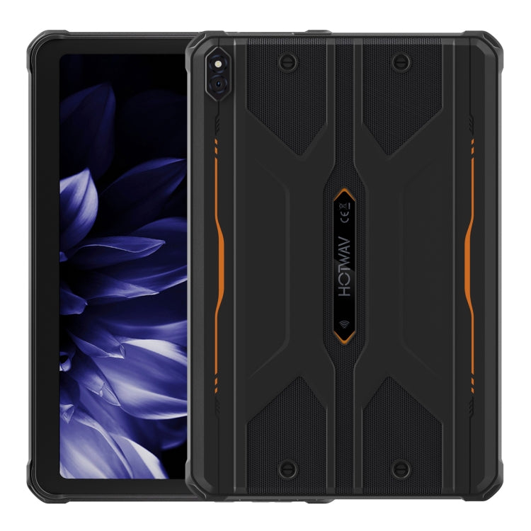 HOTWAV Tab R8 IP68/IP69K Rugged Tablet, 4GB+128GB, 10.1 inch Android 14 Unisoc T606 Octa Core 4G Network, Global Version with Google Play, EU Plug (Black+Orange)