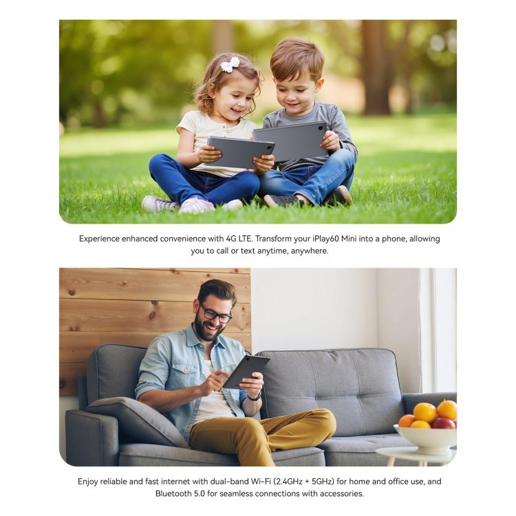 ALLDOCUBE iPlay 60 mini 4G LTE Tablet PC, 4GB+64GB, 8.68 inch Android 15 Unisoc T606 Octa Core Support Dual SIM (Grey) - free shipping - PMC Jewellery - Order now!