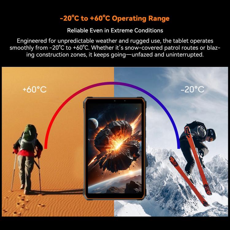 Blackview Active 5 4G Rugged Tablet, 8GB+128GB, 8.68 inch Android 15 Unisoc UMS9230E T615 Octa Core, Global Version with Google Play (Orange) - free shipping - PMC Jewellery - Order now!