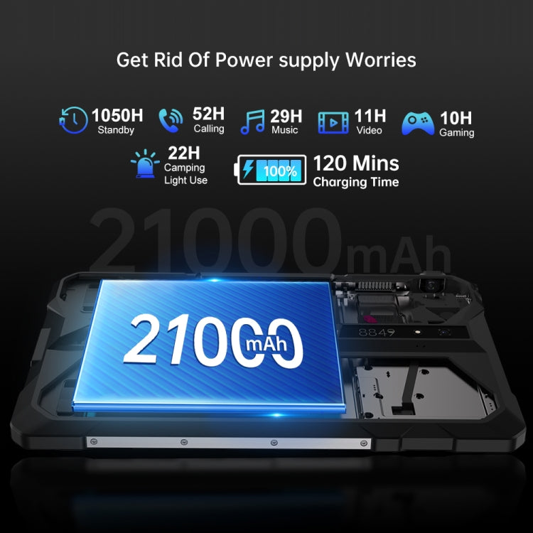 Unihertz 8849 Tank Pad Rugged Tablet PC & Projector, 16GB+512GB, 10.95 inch Android 14 Dimensity 8200 Octa Core 5G Network, EU Plug (Black) - free shipping - PMC Jewellery - Order now!