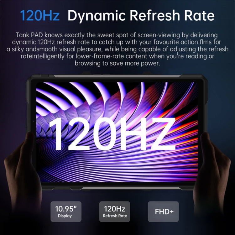 Unihertz 8849 Tank Pad Rugged Tablet PC & Projector, 16GB+512GB, 10.95 inch Android 14 Dimensity 8200 Octa Core 5G Network, EU Plug (Black) - free shipping - PMC Jewellery - Order now!
