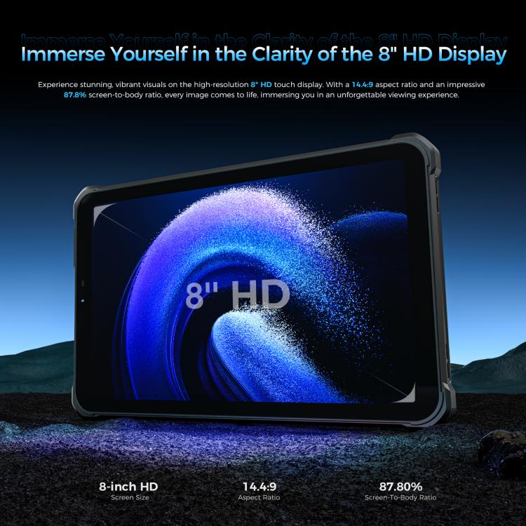 OUKITEL RT3 Plus 4G Network IP68/IP69K Rugged Tablet, 4GB+128GB, 8.0 inch Android 15 MediaTek G81 Octa-Core Support Dual SIM, EU Plug (Blue) - free shipping - PMC Jewellery - Order now!