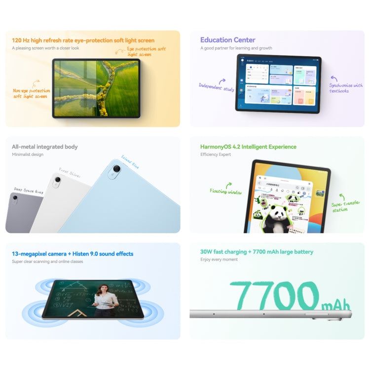 HUAWEI MatePad 11.5 2024, WiFi 8GB+256GB 120Hz HarmonyOS 4.2 Histen 9.0 Hisilicon Kirin 8000 (Grey)