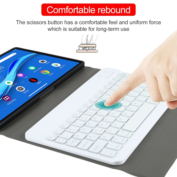 AM10S Detachable Bluetooth Backlight Keyboard Ultrathin Horizontal Flip Leather Tablet Case with Holder for Lenovo M10 Plus 10.3 inch X606F(Rose Gold) - Lenovo Keyboard by PMC TechLife | Online Shopping South Africa | PMC TechLife