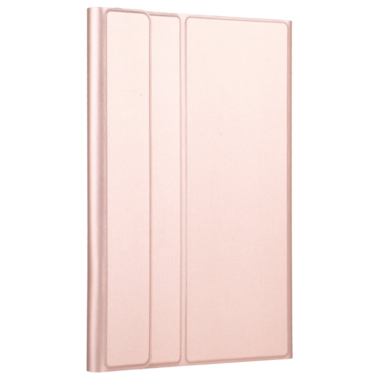 A500-A Detachable Bluetooth Keyboard Ultrathin Horizontal Flip Leather Tablet Case with Touchpad & Holder for Samsung Galaxy Tab A7 10.4 (2020) T500 / T505(Rose Gold)