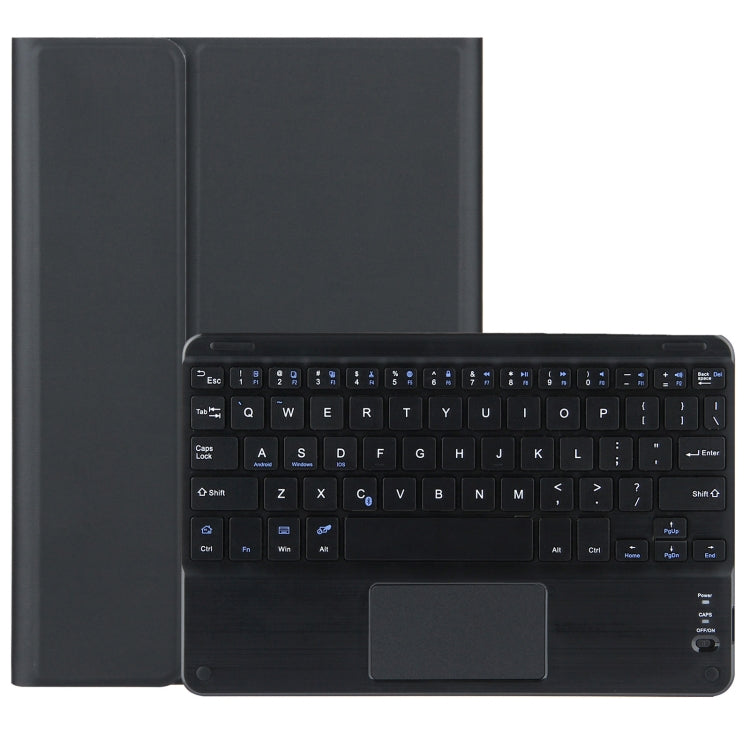 M10-C 2 in 1 Removable Bluetooth Keyboard + Leather Tablet Case with Touchpad & Holder for Lenovo Tab M10 TB-X505X (Black)