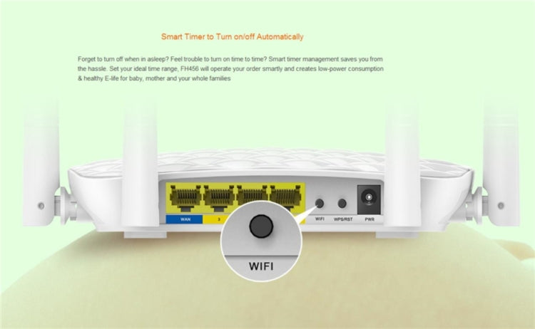 Tenda FH456 Wireless 2.4GHz 300Mbps WiFi Router with 4*5dBi External Antennas(White) - free shipping - PMC Jewellery - Order now!