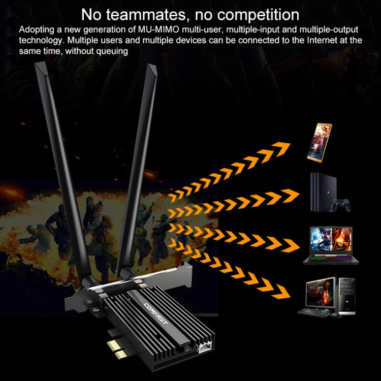 COMFAST CF-AX200 PRO 3000Mbps Bluetooth PCI-E Wifi Network Card Adapter with 2 Antennas - free shipping - PMC Jewellery - Order now!