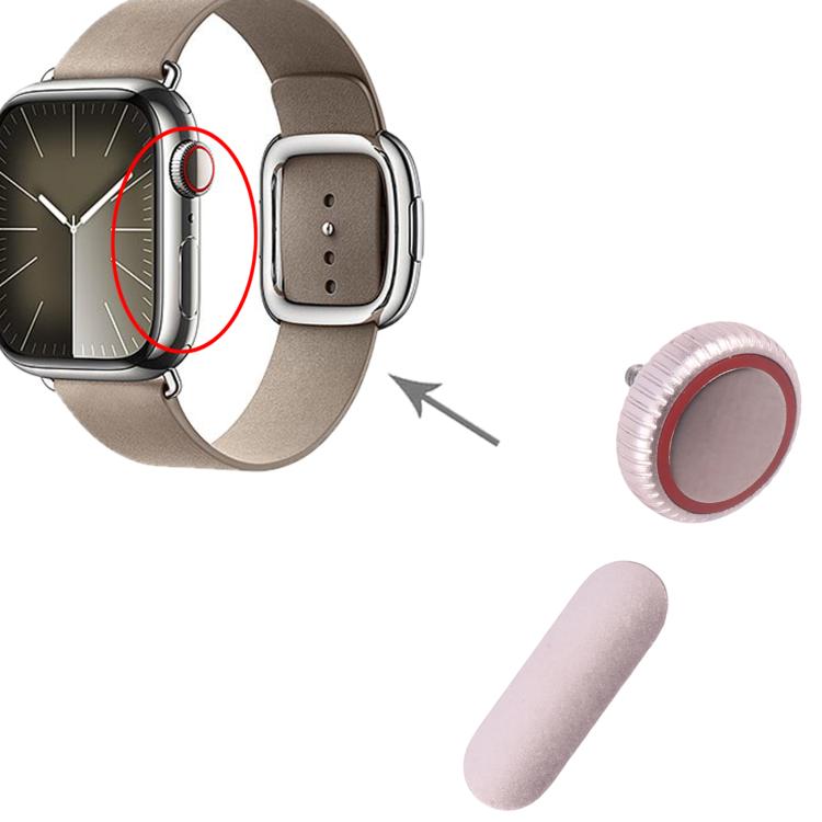 For Apple Watch Series 9 41mm / 45mm LTE Version Watch Crown Nut / Power Button Set (Pink) - free shipping - PMc TechLife - Order now!