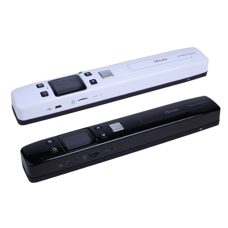 iScan02 Double Roller Mobile Document Portable Handheld Scanner with LED Display, Support 1050DPI / 600DPI / 300DPI / PDF / JPG / TF(White)