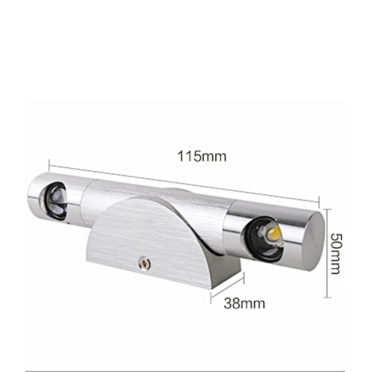 6W 360 Degrees Rotation Wall Lamp LED Nightlight, AC 110-240V (Cool White)