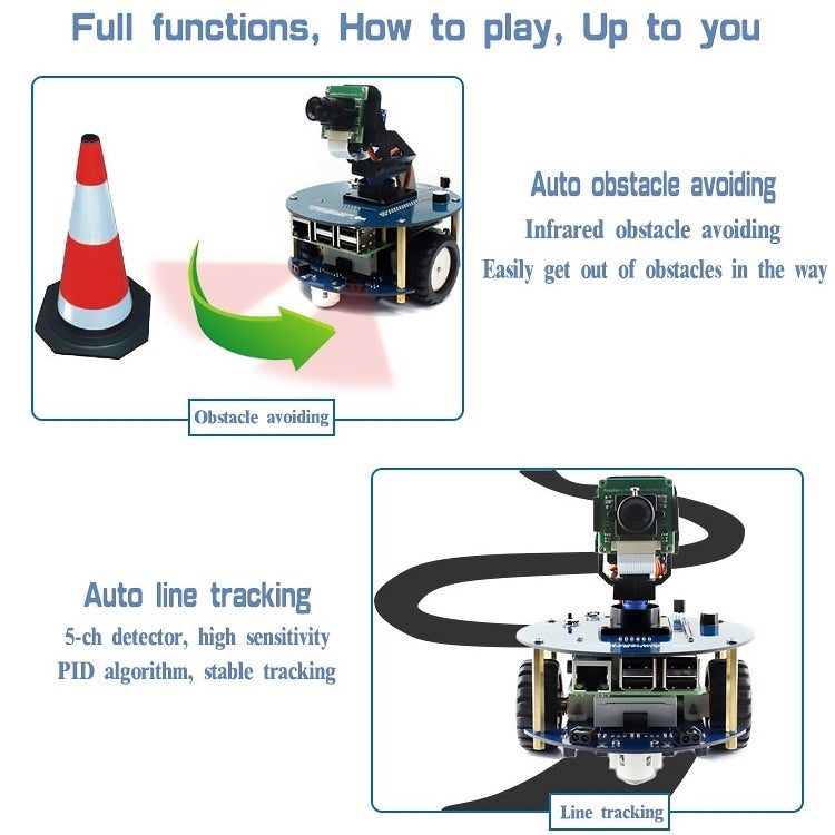 Waveshare AlphaBot2 robot building kit for Raspberry Pi 3 Model B