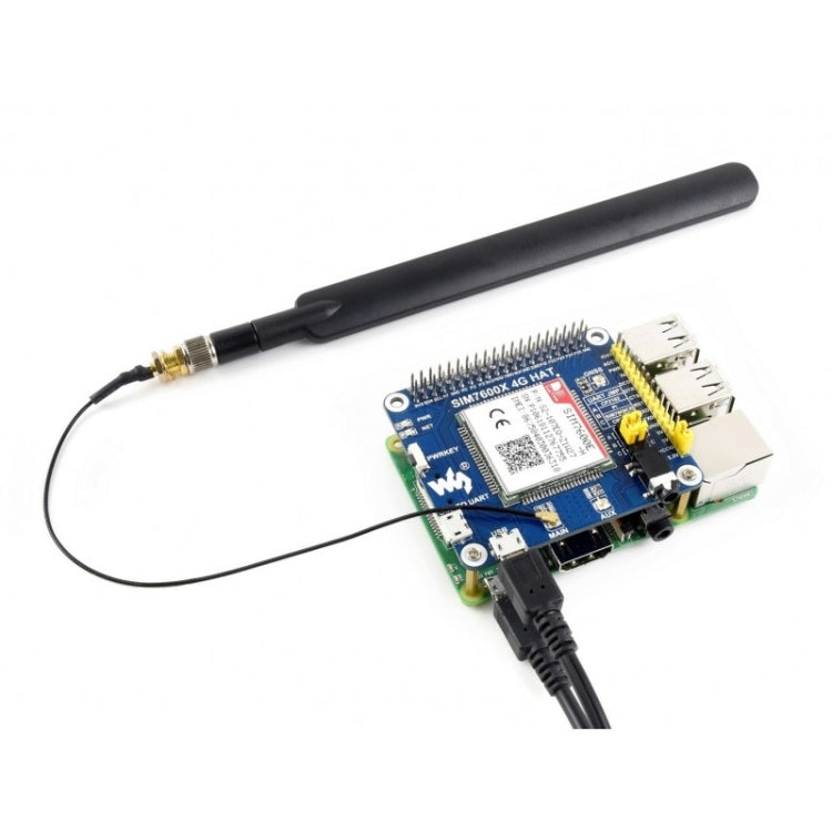 Waveshare 4G / 3G / 2G / GSM / GPRS / GNSS HAT for Raspberry Pi, LTE CAT4, for Southeast Asia, West Asia, Europe, Africa - free shipping - PMC Jewellery - Order now!