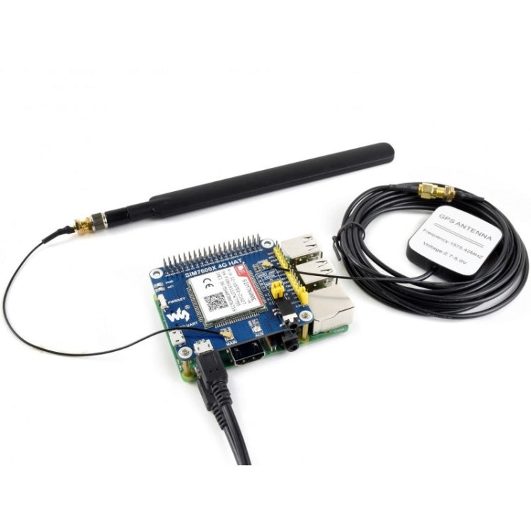 Waveshare 4G / 3G / 2G / GSM / GPRS / GNSS HAT for Raspberry Pi, LTE CAT4, for Southeast Asia, West Asia, Europe, Africa - free shipping - PMC Jewellery - Order now!