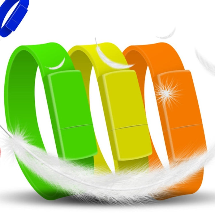 MicroDrive 128GB USB 2.0 Fashion Bracelet Wristband U Disk (Blue)