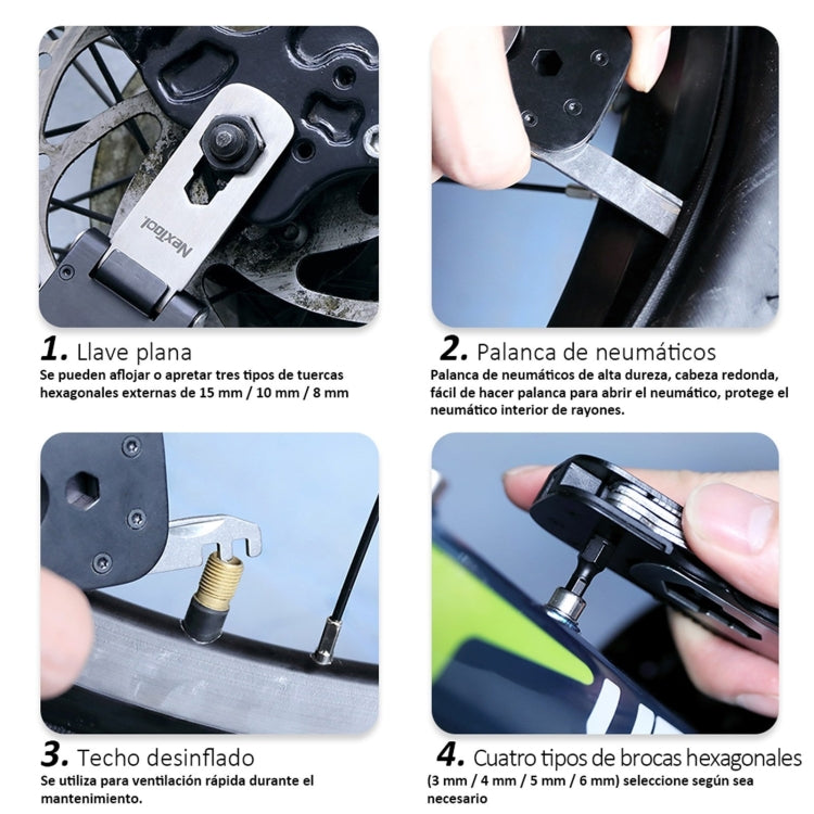 NexTool Multi-functional Bicycle Tool Mini Pocket Bike Toolbox Outdoor Wrench Repair Tool Magnetic Sleeve - Maintenance tools by NexTool | Online Shopping South Africa | PMC Jewellery | Buy Now Pay Later Mobicred