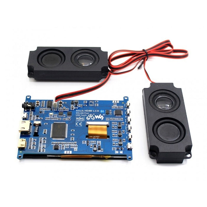 WAVESHARE 5 Inch HDMI LCD (H) 800x480 Touch Screen for Raspberry Pi Supports Various Systems - LCD & LED Display Module by PMC TechLife | Online Shopping South Africa | PMC TechLife | Buy Now Pay Later Mobicred