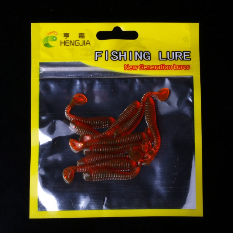 HENGJIA SO041 5cm/0.6g 10 PCS Fishing Wobbler Soft Jigging Fishing Lure Worm Swimbaits Silicone Bait
