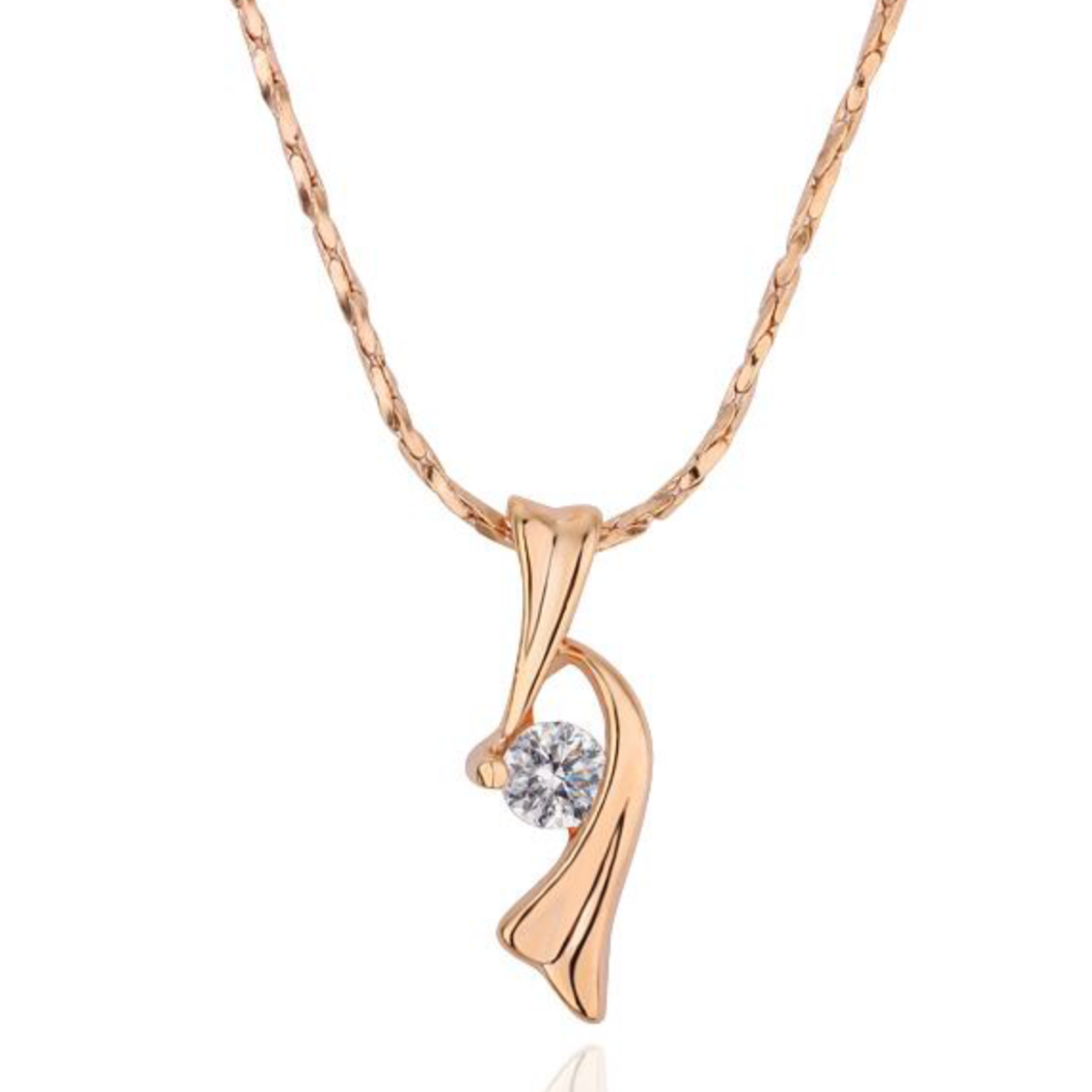 18k Gold Plated Pendant Necklace In Rose Gold - Necklaces by PMC Jewellery SA | Online Shopping South Africa | PMC Jewellery | Buy Now Pay Later Mobicred