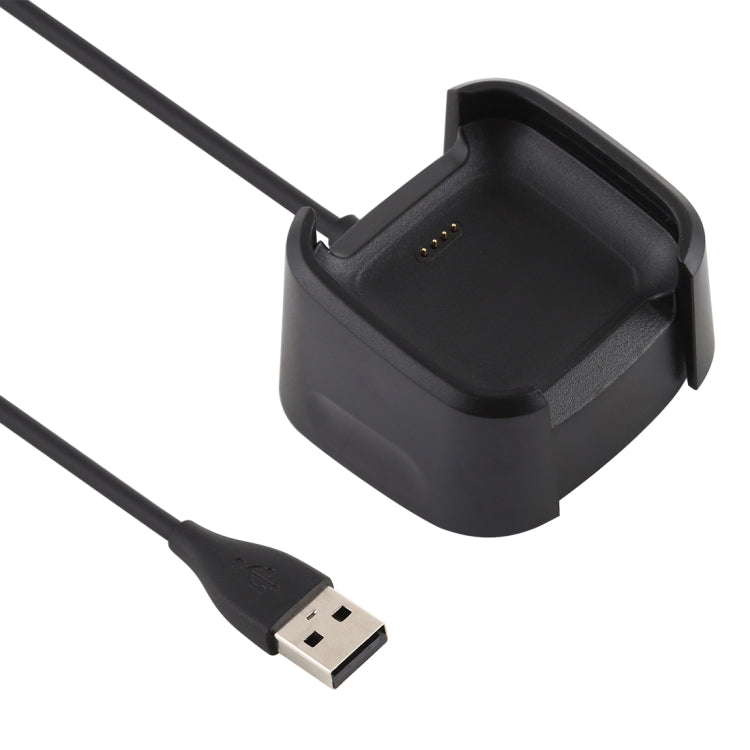 For Fitbit Versa 2 Charger Charging Dock Base Stand Holder with 1m Charging Cable(Black) - Charger by PMC Jewellery | Online Shopping South Africa | PMC Jewellery | Buy Now Pay Later Mobicred