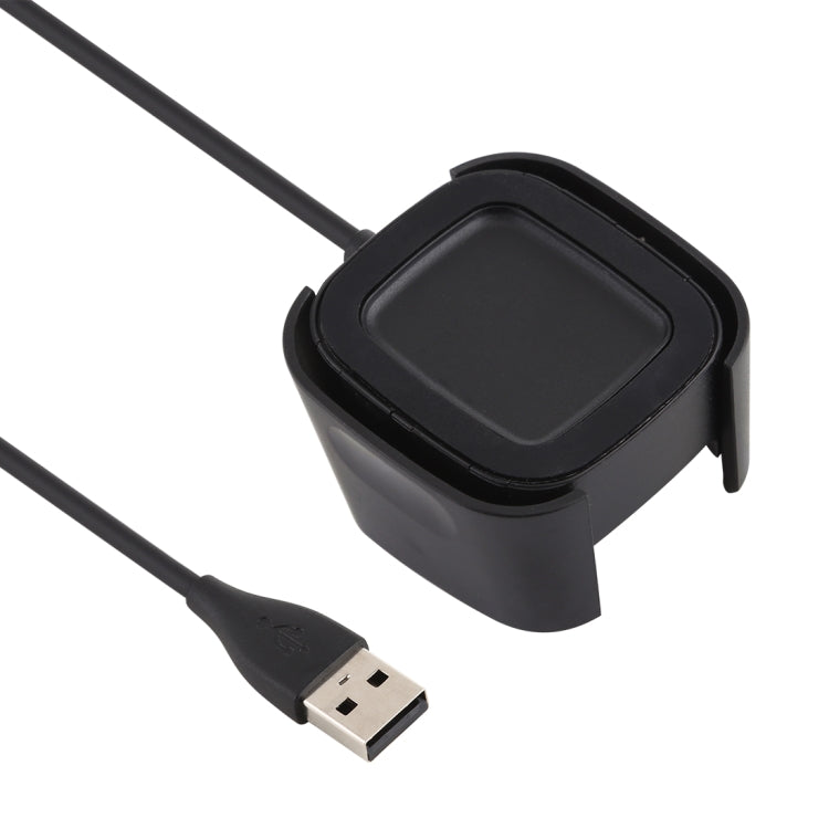 For Fitbit Versa 2 Charger Charging Dock Base Stand Holder with 1m Charging Cable(Black) - Charger by PMC Jewellery | Online Shopping South Africa | PMC Jewellery | Buy Now Pay Later Mobicred