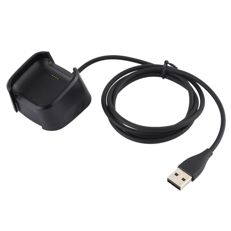 For Fitbit Versa 2 Charger Charging Dock Base Stand Holder with 1m Charging Cable(Black) - Charger by PMC Jewellery | Online Shopping South Africa | PMC Jewellery | Buy Now Pay Later Mobicred