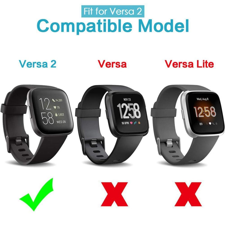 For Fitbit Versa 2 Charger Charging Dock Base Stand Holder with 1m Charging Cable(Black) - Charger by PMC Jewellery | Online Shopping South Africa | PMC Jewellery | Buy Now Pay Later Mobicred