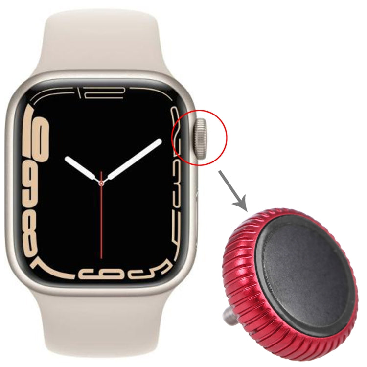 Watch Crown Nut Replacement For Apple Watch Series 7 (GPS) (Red)