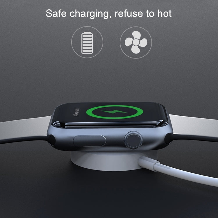 1m Magnetic Wireless Charger for Apple Watch Series Ultra & 10 / 9 / 8 / 7 / 6 / 5 / 4 / 3 / 2(White) - Charger / Holder by PMC TechLife | Online Shopping South Africa | PMC TechLife | Buy Now Pay Later Mobicred