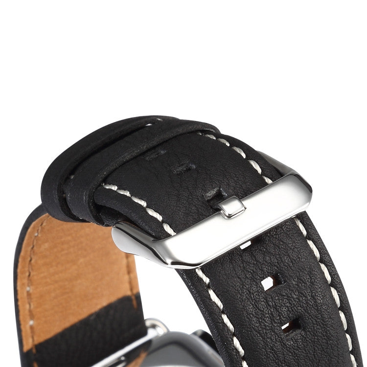 Denior Environmental Luxury Car Watch Leather Watch Band for Apple Watch Series 7 45mm / 6 & SE & 5 & 4 44mm / 3 & 2 & 1 42mm(Black) - free shipping - PMC Jewellery - Order now!