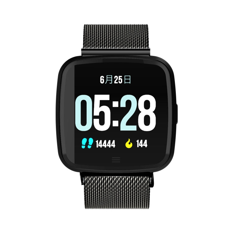DTNO.1 G12 1.3 inches OLED Color Screen Smart Bracelet IP67 Water-resistant, Steel Watchband, Support Call Reminder /Heart Rate Monitoring /Sedentary Reminder /Multi-sport Mode(Black)