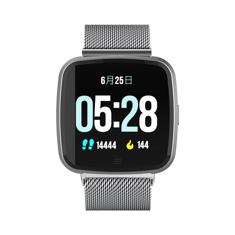 DTNO.1 G12 1.3 inches OLED Color Screen Smart Bracelet IP67 Water-resistant, Steel Watchband, Support Call Reminder /Heart Rate Monitoring /Sedentary Reminder /Multi-sport Mode(Silver)
