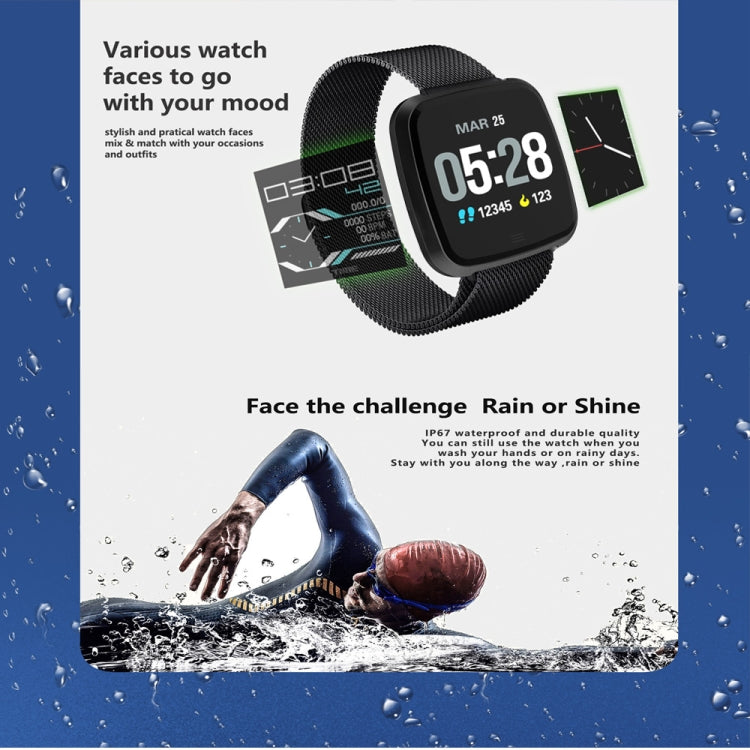 DTNO.1 G12 1.3 inches OLED Color Screen Smart Bracelet IP67 Water-resistant, Steel Watchband, Support Call Reminder /Heart Rate Monitoring /Sedentary Reminder /Multi-sport Mode(Silver)