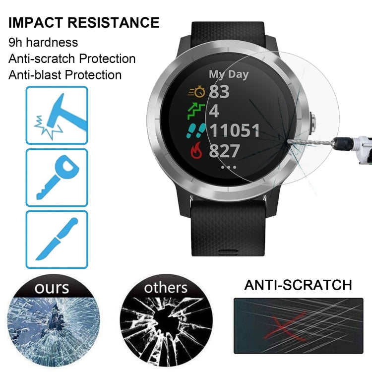 ENKAY Hat-Prince 0.2mm 9H 2.15D Curved Edge Tempered Glass Film for Garmin Vivoactive 3 trainer