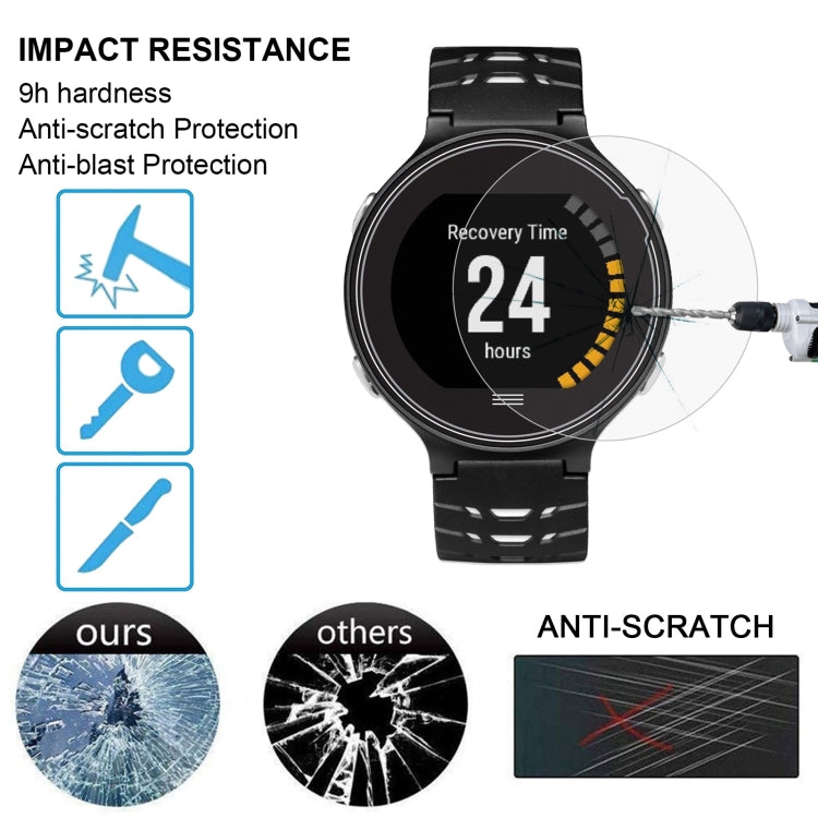 ENKAY Hat-Prince for Garmin Compatible witherunner 630 Smart Watch 0.2mm 9H Surface Hardness 2.15D Curved Edge Tempered Glass Film